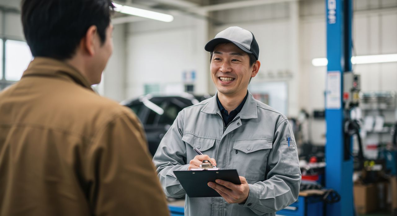 お客様に笑顔で丁寧な説明を行うスタッフ